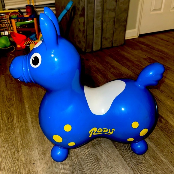 Rosy Blue Bouncy Horse for Toddlers - Picture 1 of 4